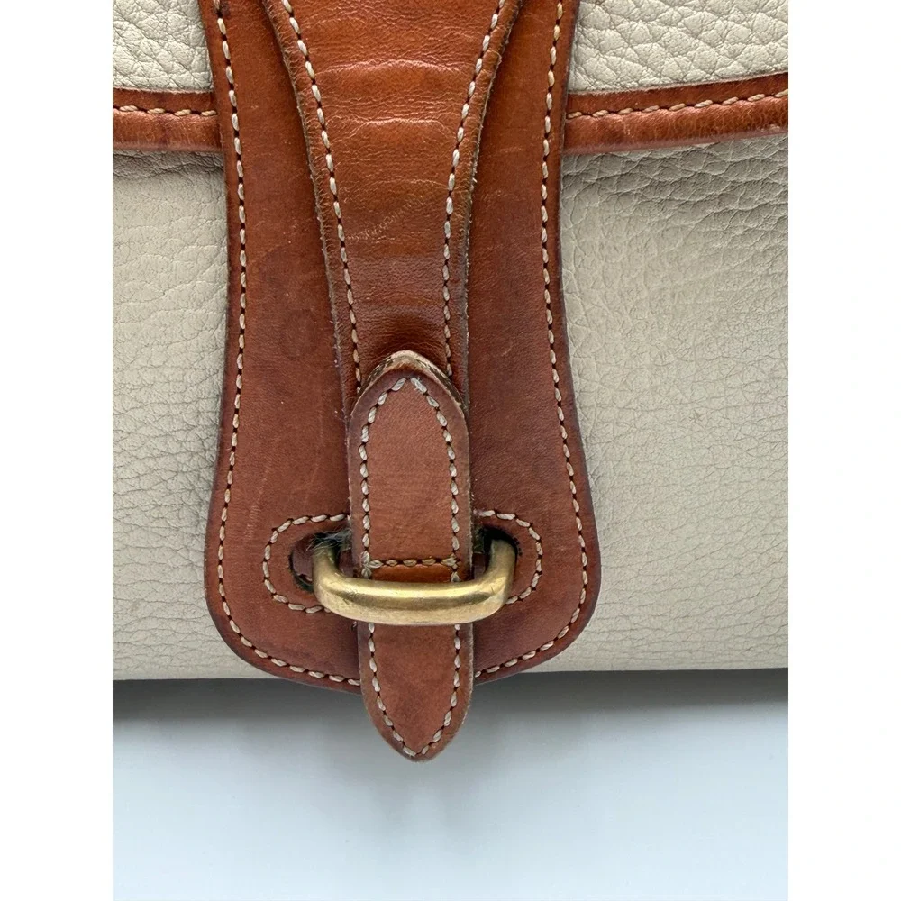 DOONEY & BOURKE Vintage Cavalry Trooper Crossbody Taupe All Weather Leather